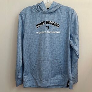 NWOT Johns Hopkins Women’s Swimming Light Blue Hoodie Size L
